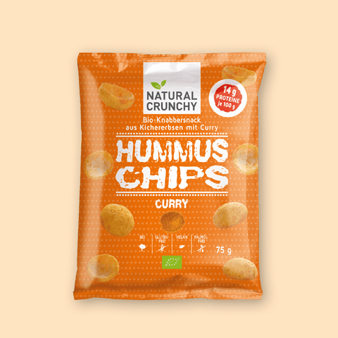 8x BIO Hummus Chips Curry 75g